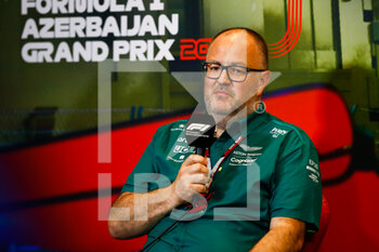 2022-06-11 - MCCULLOUGH Tom, Performance Engineering Director of Aston Martin F1 Team, portrait press conference during the Formula 1 Azerbaijan Grand Prix 2022, 8th round of the 2022 FIA Formula One World Championship, on the Baku City Circuit, from June 10 to 12, 2022 in Baku, Azerbaijan - F1 - AZERBAIJAN GRAND PRIX 2022 - FORMULA 1 - MOTORS