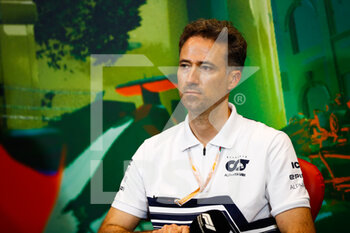 2022-06-11 - DEZOTEUX Guillaume Head Of Vehicle Performance of Scuderia AlphaTauri F1 Team press conference during the Formula 1 Azerbaijan Grand Prix 2022, 8th round of the 2022 FIA Formula One World Championship, on the Baku City Circuit, from June 10 to 12, 2022 in Baku, Azerbaijan - F1 - AZERBAIJAN GRAND PRIX 2022 - FORMULA 1 - MOTORS