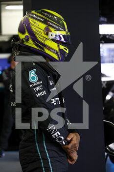 2022-06-11 - HAMILTON Lewis (gbr), Mercedes AMG F1 Team W13, portrait during the Formula 1 Azerbaijan Grand Prix 2022, 8th round of the 2022 FIA Formula One World Championship, on the Baku City Circuit, from June 10 to 12, 2022 in Baku, Azerbaijan - F1 - AZERBAIJAN GRAND PRIX 2022 - FORMULA 1 - MOTORS