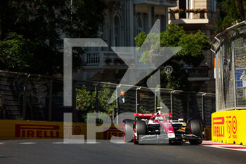 2022-06-11 - 24 ZHOU Guanyu (chi), Alfa Romeo F1 Team ORLEN C42, action during the Formula 1 Azerbaijan Grand Prix 2022, 8th round of the 2022 FIA Formula One World Championship, on the Baku City Circuit, from June 10 to 12, 2022 in Baku, Azerbaijan - F1 - AZERBAIJAN GRAND PRIX 2022 - FORMULA 1 - MOTORS