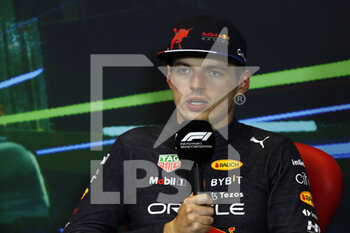2022-06-11 - VERSTAPPEN Max (ned), Red Bull Racing RB18, portrait press conference during the Formula 1 Azerbaijan Grand Prix 2022, 8th round of the 2022 FIA Formula One World Championship, on the Baku City Circuit, from June 10 to 12, 2022 in Baku, Azerbaijan - F1 - AZERBAIJAN GRAND PRIX 2022 - FORMULA 1 - MOTORS
