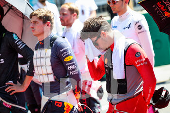 2022-06-12 - LECLERC Charles (mco), Scuderia Ferrari F1-75, VERSTAPPEN Max (ned), Red Bull Racing RB18, portrait during the Formula 1 Azerbaijan Grand Prix 2022, 8th round of the 2022 FIA Formula One World Championship, on the Baku City Circuit, from June 10 to 12, 2022 in Baku, Azerbaijan - F1 - AZERBAIJAN GRAND PRIX 2022 - RACE - FORMULA 1 - MOTORS