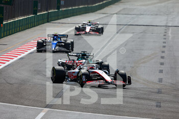 2022-06-12 - 20 MAGNUSSEN Kevin (den), Haas F1 Team VF-22 Ferrari, action during the Formula 1 Azerbaijan Grand Prix 2022, 8th round of the 2022 FIA Formula One World Championship, on the Baku City Circuit, from June 10 to 12, 2022 in Baku, Azerbaijan - F1 - AZERBAIJAN GRAND PRIX 2022 - RACE - FORMULA 1 - MOTORS