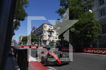 2022-06-12 - 16 LECLERC Charles (mco), Scuderia Ferrari F1-75, action during the Formula 1 Azerbaijan Grand Prix 2022, 8th round of the 2022 FIA Formula One World Championship, on the Baku City Circuit, from June 10 to 12, 2022 in Baku, Azerbaijan - F1 - AZERBAIJAN GRAND PRIX 2022 - RACE - FORMULA 1 - MOTORS