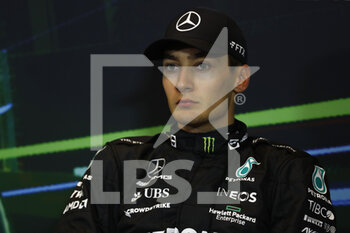 2022-06-12 - RUSSELL George (gbr), Mercedes AMG F1 Team W13, portrait press conference during the Formula 1 Azerbaijan Grand Prix 2022, 8th round of the 2022 FIA Formula One World Championship, on the Baku City Circuit, from June 10 to 12, 2022 in Baku, Azerbaijan - F1 - AZERBAIJAN GRAND PRIX 2022 - RACE - FORMULA 1 - MOTORS
