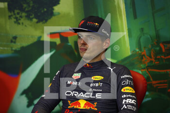 2022-06-12 - VERSTAPPEN Max (ned), Red Bull Racing RB18, portrait press conference during the Formula 1 Azerbaijan Grand Prix 2022, 8th round of the 2022 FIA Formula One World Championship, on the Baku City Circuit, from June 10 to 12, 2022 in Baku, Azerbaijan - F1 - AZERBAIJAN GRAND PRIX 2022 - RACE - FORMULA 1 - MOTORS
