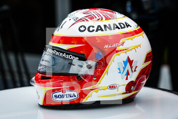 2022-06-16 - LATIFI Nicholas (can), Williams Racing FW44, helmet during the Formula 1 AWS Grand Prix du Canada 2022, 9th round of the 2022 FIA Formula One World Championship, on the Circuit Gilles Villeneuve, from June 17 to 19, 2022 in Montreal, Canada - F1 - CANADIAN GRAND PRIX 2022 - FORMULA 1 - MOTORS