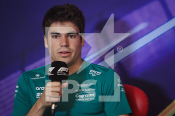 2022-06-17 - STROLL Lance (can), Aston Martin F1 Team AMR22, portrait press conference during the Formula 1 AWS Grand Prix du Canada 2022, 9th round of the 2022 FIA Formula One World Championship, on the Circuit Gilles Villeneuve, from June 17 to 19, 2022 in Montreal, Canada - F1 - CANADIAN GRAND PRIX 2022 - FORMULA 1 - MOTORS