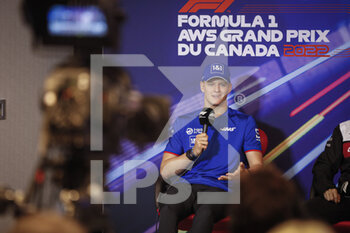 2022-06-17 - SCHUMACHER Mick (ger), Haas F1 Team VF-22 Ferrari, portrait press conference during the Formula 1 AWS Grand Prix du Canada 2022, 9th round of the 2022 FIA Formula One World Championship, on the Circuit Gilles Villeneuve, from June 17 to 19, 2022 in Montreal, Canada - F1 - CANADIAN GRAND PRIX 2022 - FORMULA 1 - MOTORS