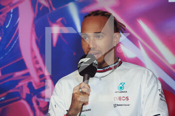 2022-06-17 - HAMILTON Lewis (gbr), Mercedes AMG F1 Team W13, portrait press conference during the Formula 1 AWS Grand Prix du Canada 2022, 9th round of the 2022 FIA Formula One World Championship, on the Circuit Gilles Villeneuve, from June 17 to 19, 2022 in Montreal, Canada - F1 - CANADIAN GRAND PRIX 2022 - FORMULA 1 - MOTORS