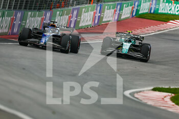 2022-06-17 - 23 ALBON Alexander (tha), Williams Racing FW44, 05 VETTEL Sebastian (ger), Aston Martin F1 Team AMR22, action during the Formula 1 AWS Grand Prix du Canada 2022, 9th round of the 2022 FIA Formula One World Championship, on the Circuit Gilles Villeneuve, from June 17 to 19, 2022 in Montreal, Canada - F1 - CANADIAN GRAND PRIX 2022 - FORMULA 1 - MOTORS