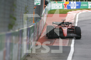 2022-06-17 - 16 LECLERC Charles (mco), Scuderia Ferrari F1-75, action during the Formula 1 AWS Grand Prix du Canada 2022, 9th round of the 2022 FIA Formula One World Championship, on the Circuit Gilles Villeneuve, from June 17 to 19, 2022 in Montreal, Canada - F1 - CANADIAN GRAND PRIX 2022 - FORMULA 1 - MOTORS