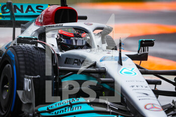 2022-06-18 - 63 RUSSELL George (gbr), Mercedes AMG F1 Team W13, action during the Formula 1 AWS Grand Prix du Canada 2022, 9th round of the 2022 FIA Formula One World Championship, on the Circuit Gilles Villeneuve, from June 17 to 19, 2022 in Montreal, Canada - F1 - CANADIAN GRAND PRIX 2022 - FORMULA 1 - MOTORS