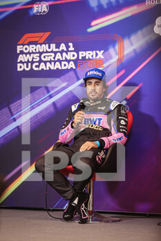 2022-06-18 - ALONSO Fernando (spa), Alpine F1 Team A522, portrait during the Formula 1 AWS Grand Prix du Canada 2022, 9th round of the 2022 FIA Formula One World Championship, on the Circuit Gilles Villeneuve, from June 17 to 19, 2022 in Montreal, Canada - F1 - CANADIAN GRAND PRIX 2022 - FORMULA 1 - MOTORS