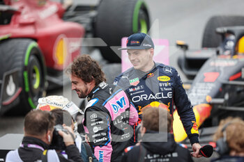 2022-06-18 - VERSTAPPEN Max (ned), Red Bull Racing RB18, portrait ALONSO Fernando (spa), Alpine F1 Team A522, portrait during the Formula 1 AWS Grand Prix du Canada 2022, 9th round of the 2022 FIA Formula One World Championship, on the Circuit Gilles Villeneuve, from June 17 to 19, 2022 in Montreal, Canada - F1 - CANADIAN GRAND PRIX 2022 - FORMULA 1 - MOTORS