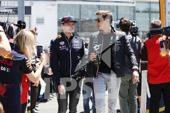 2022-06-19 - VERSTAPPEN Max (ned), Red Bull Racing RB18, RUSSELL George (gbr), Mercedes AMG F1 Team W13, portrait during the Formula 1 AWS Grand Prix du Canada 2022, 9th round of the 2022 FIA Formula One World Championship, on the Circuit Gilles Villeneuve, from June 17 to 19, 2022 in Montreal, Canada - F1 - CANADIAN GRAND PRIX 2022 - RACE - FORMULA 1 - MOTORS