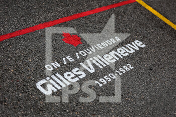 2022-06-19 - Gilles Villeneuve tribute on the track, piste, during the Formula 1 AWS Grand Prix du Canada 2022, 9th round of the 2022 FIA Formula One World Championship, on the Circuit Gilles Villeneuve, from June 17 to 19, 2022 in Montreal, Canada - F1 - CANADIAN GRAND PRIX 2022 - RACE - FORMULA 1 - MOTORS