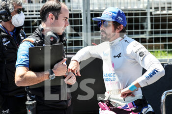2022-06-19 - ALONSO Fernando (spa), Alpine F1 Team A522, portrait during the Formula 1 AWS Grand Prix du Canada 2022, 9th round of the 2022 FIA Formula One World Championship, on the Circuit Gilles Villeneuve, from June 17 to 19, 2022 in Montreal, Canada - F1 - CANADIAN GRAND PRIX 2022 - RACE - FORMULA 1 - MOTORS