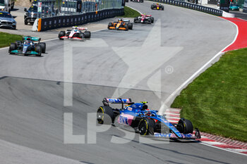 2022-06-19 - 31 OCON Esteban (fra), Alpine F1 Team A522, action during the Formula 1 AWS Grand Prix du Canada 2022, 9th round of the 2022 FIA Formula One World Championship, on the Circuit Gilles Villeneuve, from June 17 to 19, 2022 in Montreal, Canada - F1 - CANADIAN GRAND PRIX 2022 - RACE - FORMULA 1 - MOTORS