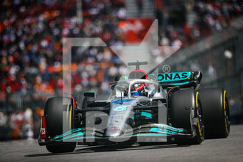 2022-06-19 - 63 RUSSELL George (gbr), Mercedes AMG F1 Team W13, action during the Formula 1 AWS Grand Prix du Canada 2022, 9th round of the 2022 FIA Formula One World Championship, on the Circuit Gilles Villeneuve, from June 17 to 19, 2022 in Montreal, Canada - F1 - CANADIAN GRAND PRIX 2022 - RACE - FORMULA 1 - MOTORS