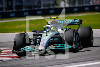 2022-06-19 - 44 HAMILTON Lewis (gbr), Mercedes AMG F1 Team W13, action during the Formula 1 AWS Grand Prix du Canada 2022, 9th round of the 2022 FIA Formula One World Championship, on the Circuit Gilles Villeneuve, from June 17 to 19, 2022 in Montreal, Canada - F1 - CANADIAN GRAND PRIX 2022 - RACE - FORMULA 1 - MOTORS