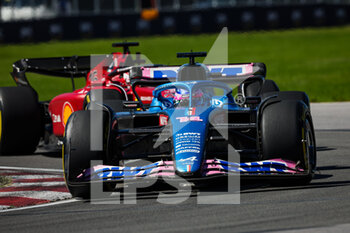2022-06-19 - 14 ALONSO Fernando (spa), Alpine F1 Team A522, action during the Formula 1 AWS Grand Prix du Canada 2022, 9th round of the 2022 FIA Formula One World Championship, on the Circuit Gilles Villeneuve, from June 17 to 19, 2022 in Montreal, Canada - F1 - CANADIAN GRAND PRIX 2022 - RACE - FORMULA 1 - MOTORS