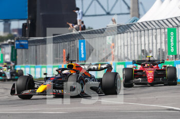 2022-06-19 - 01 VERSTAPPEN Max (nld), Red Bull Racing RB18, action during the Formula 1 AWS Grand Prix du Canada 2022, 9th round of the 2022 FIA Formula One World Championship, on the Circuit Gilles Villeneuve, from June 17 to 19, 2022 in Montreal, Canada - F1 - CANADIAN GRAND PRIX 2022 - RACE - FORMULA 1 - MOTORS