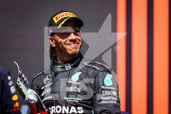 2022-06-19 - HAMILTON Lewis (gbr), Mercedes AMG F1 Team W13, portrait podium during the Formula 1 AWS Grand Prix du Canada 2022, 9th round of the 2022 FIA Formula One World Championship, on the Circuit Gilles Villeneuve, from June 17 to 19, 2022 in Montreal, Canada - F1 - CANADIAN GRAND PRIX 2022 - RACE - FORMULA 1 - MOTORS
