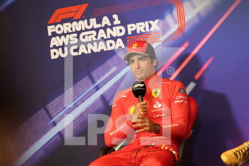 2022-06-19 - SAINZ Carlos (spa), Scuderia Ferrari F1-75, portrait press conference during the Formula 1 AWS Grand Prix du Canada 2022, 9th round of the 2022 FIA Formula One World Championship, on the Circuit Gilles Villeneuve, from June 17 to 19, 2022 in Montreal, Canada - F1 - CANADIAN GRAND PRIX 2022 - RACE - FORMULA 1 - MOTORS