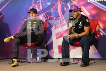 2022-06-19 - VERSTAPPEN Max (ned), Red Bull Racing RB18, portrait HAMILTON Lewis (gbr), Mercedes AMG F1 Team W13, portrait press conference during the Formula 1 AWS Grand Prix du Canada 2022, 9th round of the 2022 FIA Formula One World Championship, on the Circuit Gilles Villeneuve, from June 17 to 19, 2022 in Montreal, Canada - F1 - CANADIAN GRAND PRIX 2022 - RACE - FORMULA 1 - MOTORS
