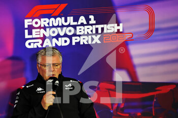 2022-07-02 - SZAFNAUER Otmar, Team Principal of Alpine F1 Team, portrait press conference during the Formula 1 Lenovo British Grand Prix 2022, 10th round of the 2022 FIA Formula One World Championship, on the Silverstone Circuit, from July 1 to 3, 2022 in Silverstone, United Kingdom - F1 - BRITISH GRAND PRIX 2022 - FORMULA 1 - MOTORS