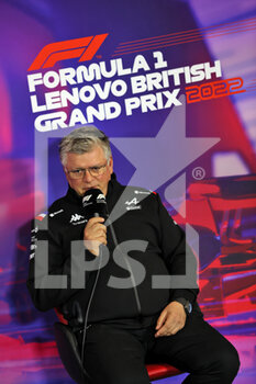 2022-07-02 - SZAFNAUER Otmar, Team Principal of Alpine F1 Team, portrait press conference during the Formula 1 Lenovo British Grand Prix 2022, 10th round of the 2022 FIA Formula One World Championship, on the Silverstone Circuit, from July 1 to 3, 2022 in Silverstone, United Kingdom - F1 - BRITISH GRAND PRIX 2022 - FORMULA 1 - MOTORS