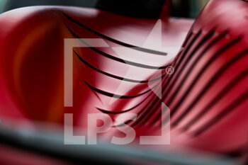 2022-07-02 - Scuderia Ferrari F1-75, mechanical detail of engine cover during the Formula 1 Lenovo British Grand Prix 2022, 10th round of the 2022 FIA Formula One World Championship, on the Silverstone Circuit, from July 1 to 3, 2022 in Silverstone, United Kingdom - F1 - BRITISH GRAND PRIX 2022 - FORMULA 1 - MOTORS