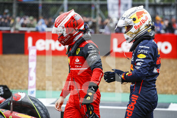 2022-07-02 - LECLERC Charles (mco), Scuderia Ferrari F1-75, portrait VERSTAPPEN Max (ned), Red Bull Racing RB18, portrait during the Formula 1 Lenovo British Grand Prix 2022, 10th round of the 2022 FIA Formula One World Championship, on the Silverstone Circuit, from July 1 to 3, 2022 in Silverstone, United Kingdom - F1 - BRITISH GRAND PRIX 2022 - FORMULA 1 - MOTORS