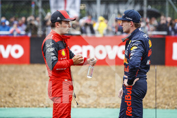 2022-07-02 - LECLERC Charles (mco), Scuderia Ferrari F1-75, portrait VERSTAPPEN Max (ned), Red Bull Racing RB18, portrait during the Formula 1 Lenovo British Grand Prix 2022, 10th round of the 2022 FIA Formula One World Championship, on the Silverstone Circuit, from July 1 to 3, 2022 in Silverstone, United Kingdom - F1 - BRITISH GRAND PRIX 2022 - FORMULA 1 - MOTORS