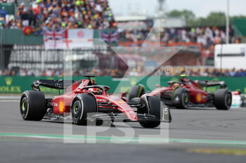 2022-07-03 - 16 LECLERC Charles (mco), Scuderia Ferrari F1-75, action during the Formula 1 Lenovo British Grand Prix 2022, 10th round of the 2022 FIA Formula One World Championship, on the Silverstone Circuit, from July 1 to 3, 2022 in Silverstone, United Kingdom - F1 - BRITISH GRAND PRIX 2022 - RACE - FORMULA 1 - MOTORS