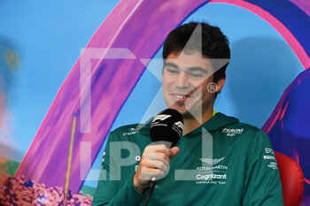 2022-07-07 - STROLL Lance (can), Aston Martin F1 Team AMR22, portrait press conference during the Formula 1 Rolex Grosser Preis Von Osterreich 2022, 2022 Austrian Grand Prix, 11th round of the 2022 FIA Formula One World Championship from July 8 to 10, 2022 on the Red Bull Ring, in Spielberg, Austria - F1 - AUSTRIAN GRAND PRIX 2022 - FORMULA 1 - MOTORS