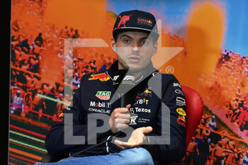 2022-07-07 - VERSTAPPEN Max (ned), Red Bull Racing RB18, portrait press conference during the Formula 1 Rolex Grosser Preis Von Osterreich 2022, 2022 Austrian Grand Prix, 11th round of the 2022 FIA Formula One World Championship from July 8 to 10, 2022 on the Red Bull Ring, in Spielberg, Austria - F1 - AUSTRIAN GRAND PRIX 2022 - FORMULA 1 - MOTORS