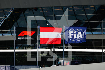 2022-07-08 - flags, illustration during the Formula 1 Rolex Grosser Preis Von Osterreich 2022, 2022 Austrian Grand Prix, 11th round of the 2022 FIA Formula One World Championship from July 8 to 10, 2022 on the Red Bull Ring, in Spielberg, Austria - F1 - AUSTRIAN GRAND PRIX 2022 - FORMULA 1 - MOTORS