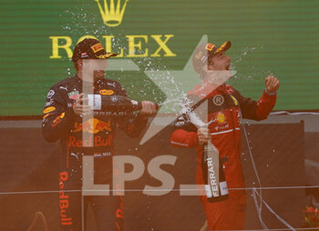 2022-07-10 - 
Sieger Charles Leclerc (MCO), Scuderia Ferrari, 2.Platz für Max Verstappen (NEL), Oracle Red Bull Racing - 2022 AUSTRIAN GRAND PRIX - RACE - FORMULA 1 - MOTORS