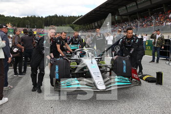 2022-07-09 - 63 RUSSELL George (gbr), Mercedes AMG F1 Team W13, grid during the Formula 1 Rolex Grosser Preis Von Osterreich 2022, 2022 Austrian Grand Prix, 11th round of the 2022 FIA Formula One World Championship from July 8 to 10, 2022 on the Red Bull Ring, in Spielberg, Austria - F1 - AUSTRIAN GRAND PRIX 2022 - FORMULA 1 - MOTORS
