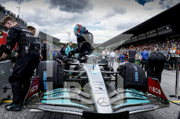 2022-07-09 - 63 RUSSELL George (gbr), Mercedes AMG F1 Team W13, starting grid, grille de depart, during the Formula 1 Rolex Grosser Preis Von Osterreich 2022, 2022 Austrian Grand Prix, 11th round of the 2022 FIA Formula One World Championship from July 8 to 10, 2022 on the Red Bull Ring, in Spielberg, Austria - F1 - AUSTRIAN GRAND PRIX 2022 - FORMULA 1 - MOTORS