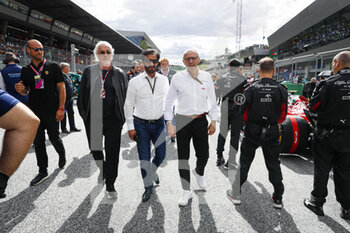 2022-07-09 - BEN SULAYEM Mohammed (uae), President of the FIA with DOMENICALI Stefano (ita), Chairman and CEO Formula One Group FOG and BRIATORE Flavio during the Formula 1 Rolex Grosser Preis Von Osterreich 2022, 2022 Austrian Grand Prix, 11th round of the 2022 FIA Formula One World Championship from July 8 to 10, 2022 on the Red Bull Ring, in Spielberg, Austria - F1 - AUSTRIAN GRAND PRIX 2022 - FORMULA 1 - MOTORS