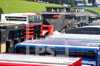 2022-07-10 - motorhome in the paddock during the Formula 1 Rolex Grosser Preis Von Osterreich 2022, 2022 Austrian Grand Prix, 11th round of the 2022 FIA Formula One World Championship from July 8 to 10, 2022 on the Red Bull Ring, in Spielberg, Austria - F1 - AUSTRIAN GRAND PRIX 2022 - RACE - FORMULA 1 - MOTORS