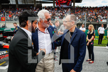 2022-07-10 - DOMENICALI Stefano (ita), Chairman and CEO Formula One Group FOG, BEN SULAYEM Mohammed (uae), President of the FIA, STROLL Lawrence (can), Aston Martin F1 Team owner, portrait during the Formula 1 Rolex Grosser Preis Von Osterreich 2022, 2022 Austrian Grand Prix, 11th round of the 2022 FIA Formula One World Championship from July 8 to 10, 2022 on the Red Bull Ring, in Spielberg, Austria - F1 - AUSTRIAN GRAND PRIX 2022 - RACE - FORMULA 1 - MOTORS