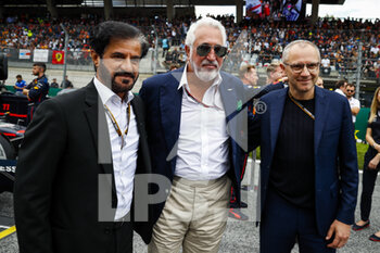 2022-07-10 - STROLL Lawrence (can), Aston Martin F1 Team owner, DOMENICALI Stefano (ita), Chairman and CEO Formula One Group FOG, BEN SULAYEM Mohammed (uae), President of the FIA, portrait during the Formula 1 Rolex Grosser Preis Von Osterreich 2022, 2022 Austrian Grand Prix, 11th round of the 2022 FIA Formula One World Championship from July 8 to 10, 2022 on the Red Bull Ring, in Spielberg, Austria - F1 - AUSTRIAN GRAND PRIX 2022 - RACE - FORMULA 1 - MOTORS