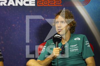 2022-07-21 - VETTEL Sebastian (ger), Aston Martin F1 Team, portrait during the press conference prior to the Formula 1 Lenovo Grand Prix de France, French Grand Prix 2022, 12th round of the 2022 FIA Formula One World Championship from July 22 to 24, 2022 on the Circuit Paul Ricard, in Le Castellet, France - F1 - FRENCH GRAND PRIX 2022 - FORMULA 1 - MOTORS