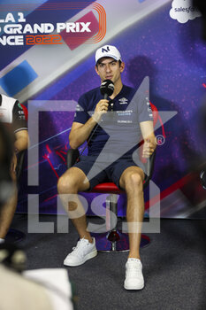 2022-07-21 - LATIFI Nicholas (can), Williams Racing, portrait during the press conference prior to the Formula 1 Lenovo Grand Prix de France, French Grand Prix 2022, 12th round of the 2022 FIA Formula One World Championship from July 22 to 24, 2022 on the Circuit Paul Ricard, in Le Castellet, France - F1 - FRENCH GRAND PRIX 2022 - FORMULA 1 - MOTORS
