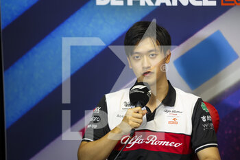 2022-07-21 - ZHOU Guanyu (chi), Alfa Romeo F1 Team ORLEN, portrait during the press conference prior to the Formula 1 Lenovo Grand Prix de France, French Grand Prix 2022, 12th round of the 2022 FIA Formula One World Championship from July 22 to 24, 2022 on the Circuit Paul Ricard, in Le Castellet, France - F1 - FRENCH GRAND PRIX 2022 - FORMULA 1 - MOTORS