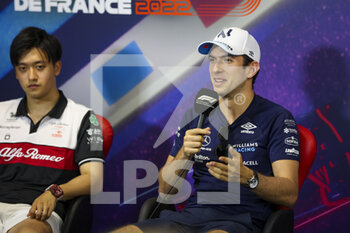 2022-07-21 - LATIFI Nicholas (can), Williams Racing, portrait during the press conference prior to the Formula 1 Lenovo Grand Prix de France, French Grand Prix 2022, 12th round of the 2022 FIA Formula One World Championship from July 22 to 24, 2022 on the Circuit Paul Ricard, in Le Castellet, France - F1 - FRENCH GRAND PRIX 2022 - FORMULA 1 - MOTORS